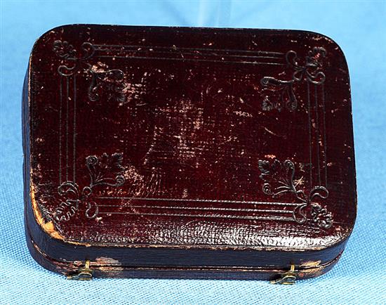 A good early Victorian silver table snuff box in original fitted case, Length 85mm mm Width 60mm Weight 4.7oz/135grms